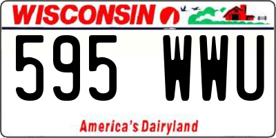 WI license plate 595WWU