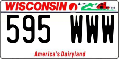 WI license plate 595WWW