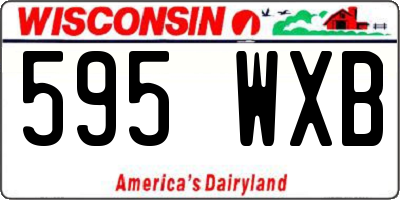 WI license plate 595WXB