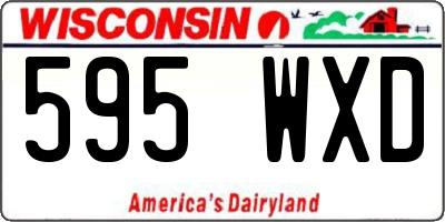 WI license plate 595WXD
