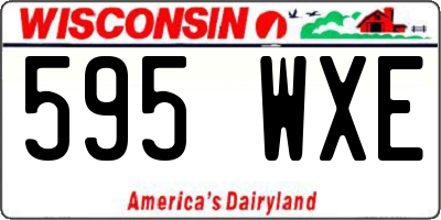 WI license plate 595WXE