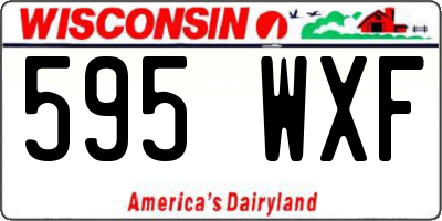 WI license plate 595WXF
