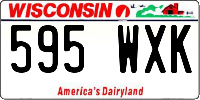 WI license plate 595WXK