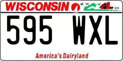 WI license plate 595WXL