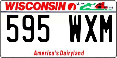 WI license plate 595WXM