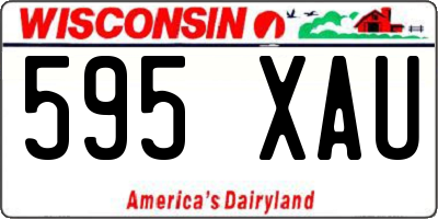 WI license plate 595XAU