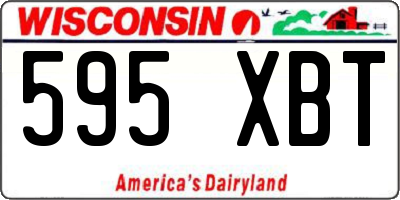 WI license plate 595XBT