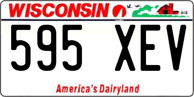 WI license plate 595XEV