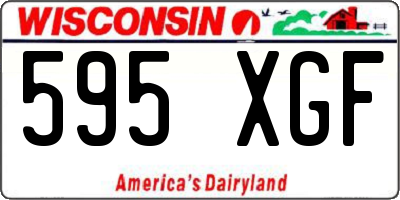 WI license plate 595XGF
