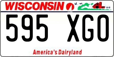 WI license plate 595XGO