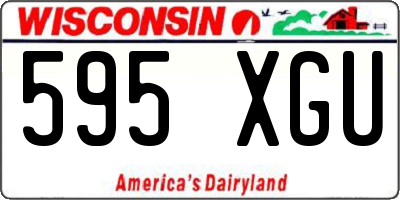 WI license plate 595XGU