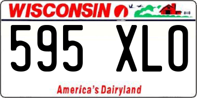 WI license plate 595XLO