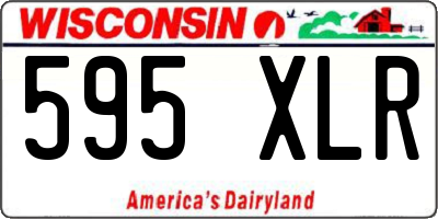 WI license plate 595XLR