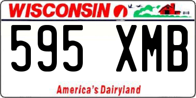 WI license plate 595XMB