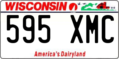 WI license plate 595XMC