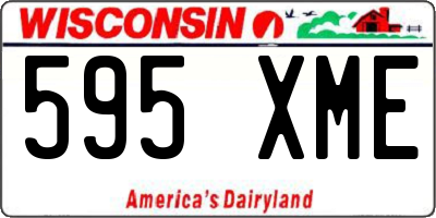 WI license plate 595XME