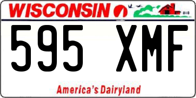 WI license plate 595XMF
