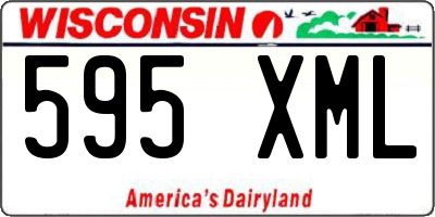WI license plate 595XML