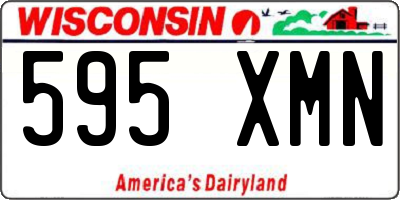 WI license plate 595XMN