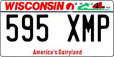 WI license plate 595XMP