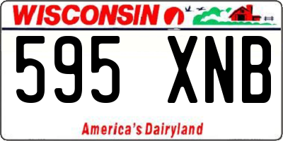 WI license plate 595XNB