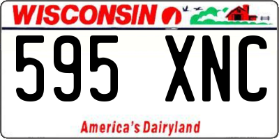 WI license plate 595XNC
