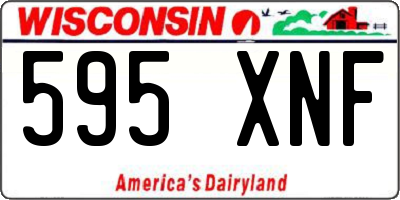 WI license plate 595XNF