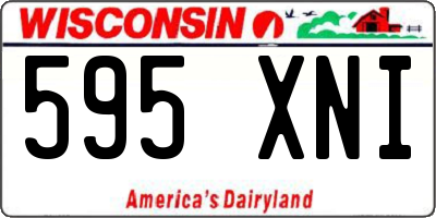 WI license plate 595XNI
