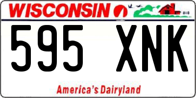 WI license plate 595XNK
