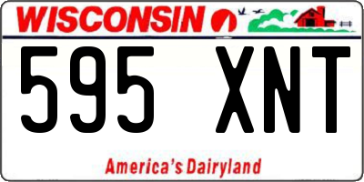 WI license plate 595XNT