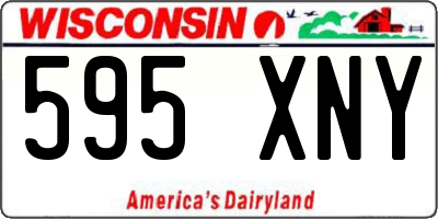 WI license plate 595XNY