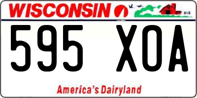 WI license plate 595XOA