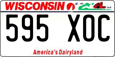 WI license plate 595XOC