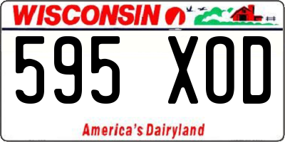 WI license plate 595XOD