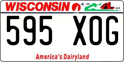 WI license plate 595XOG