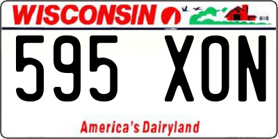WI license plate 595XON