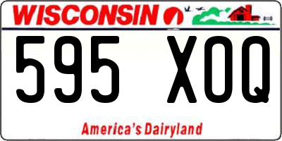 WI license plate 595XOQ