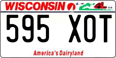 WI license plate 595XOT