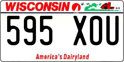 WI license plate 595XOU