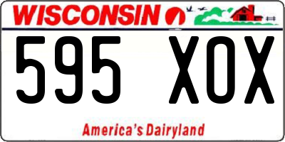 WI license plate 595XOX