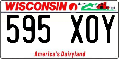 WI license plate 595XOY