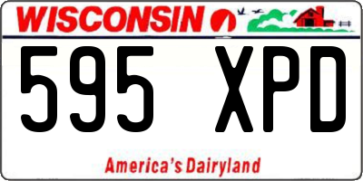 WI license plate 595XPD