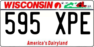 WI license plate 595XPE