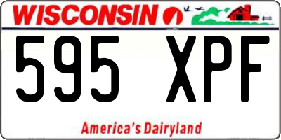 WI license plate 595XPF