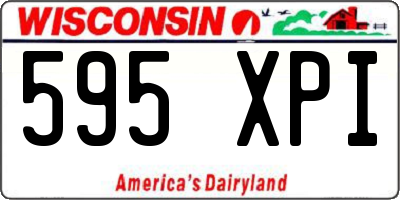 WI license plate 595XPI