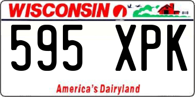 WI license plate 595XPK