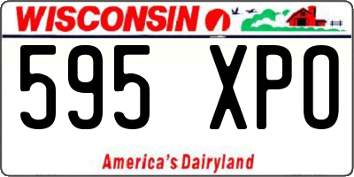 WI license plate 595XPO