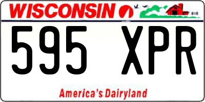 WI license plate 595XPR