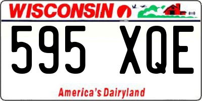 WI license plate 595XQE