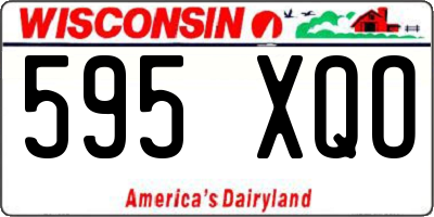 WI license plate 595XQO